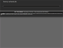 Tablet Screenshot of henry-arland.de